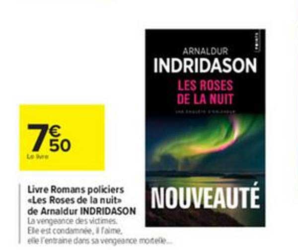 livre romans policiers les rose de la nuit de amaldur indridason