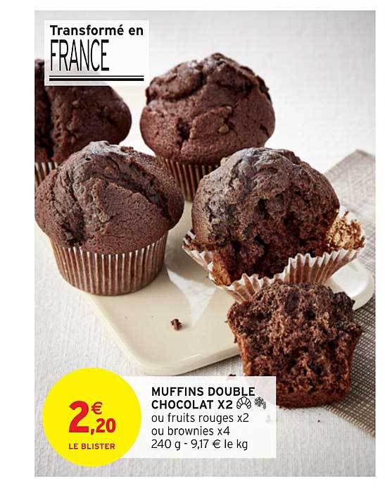 muffins double chocolat x20