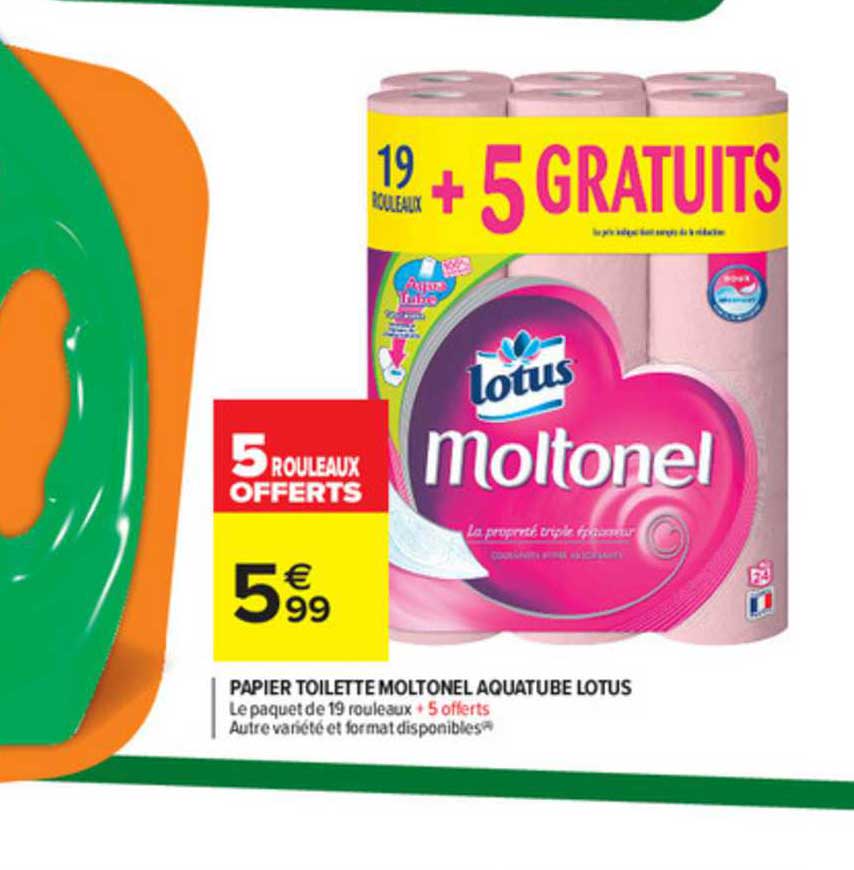 Papier Toilette Moltonel Aquatube Lotus