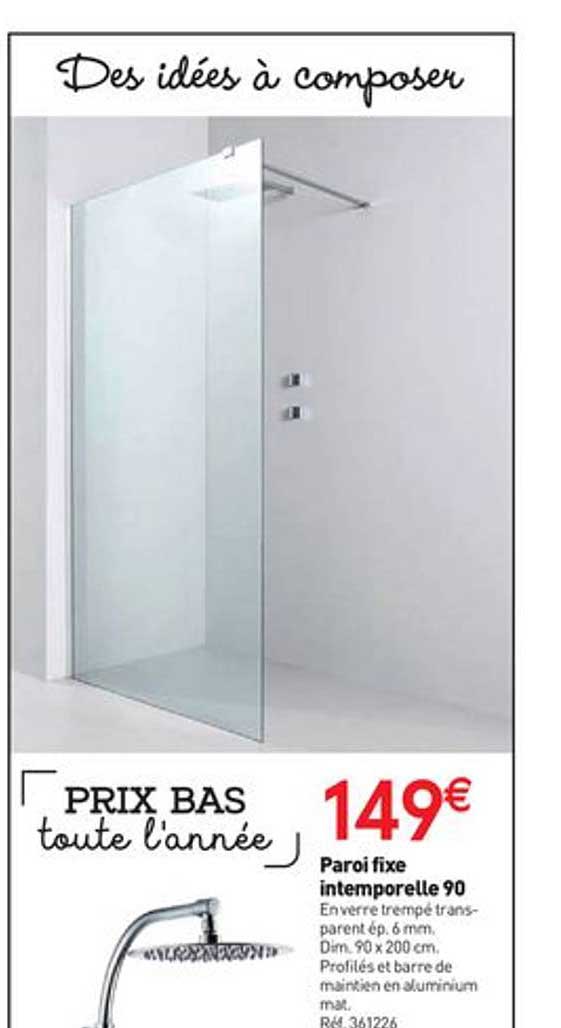 Paroi Fixe Intemporelle 90