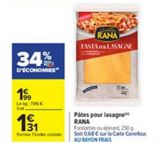 Pâtes Pour Lasagne Rana