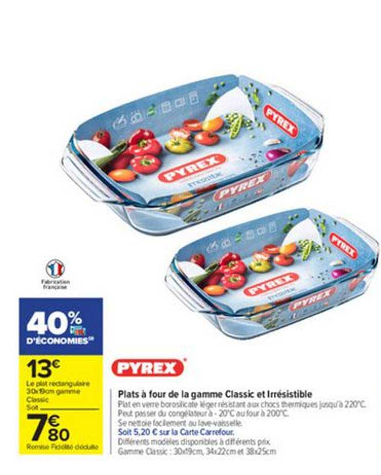 Plats à Four De La Gamme Classic Et Irrésistible Pyrex