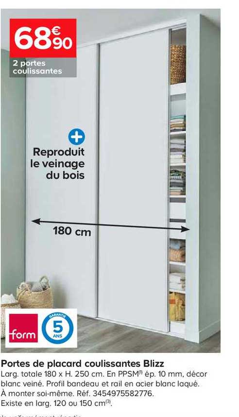 portes de placard coulissantes blizz