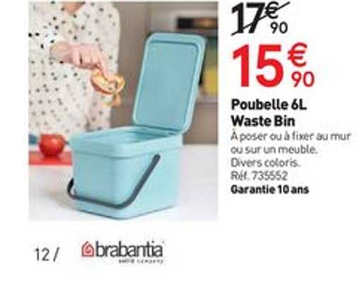 poubelle 6l waste bin brabantia