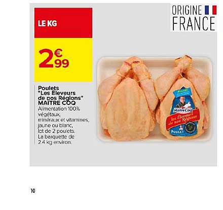 poulets les éleveurs de nos régions maître coq