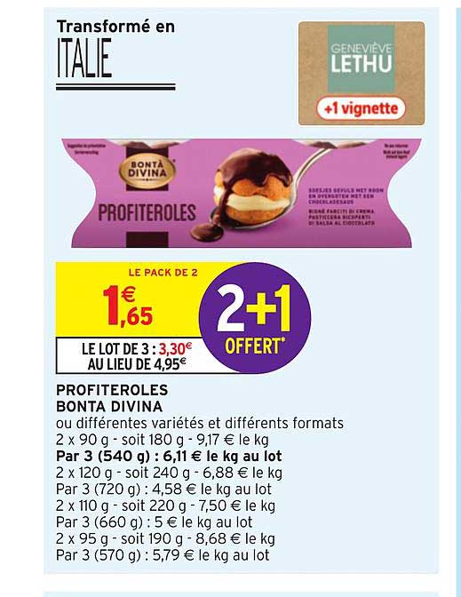 profiteroles bonta divina