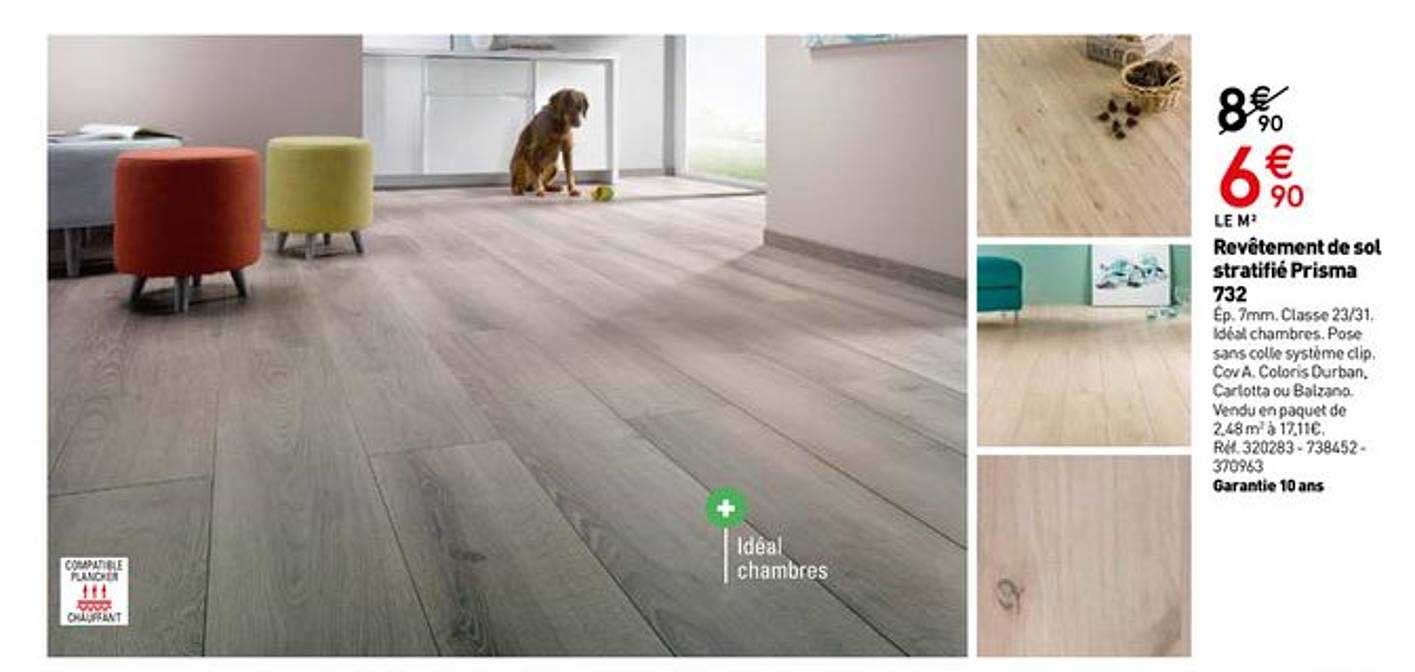 revêtement de sol stratifié prisma 732