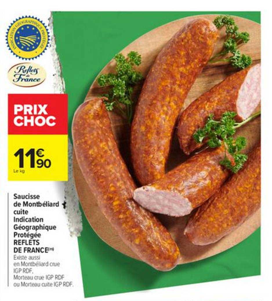saucisson de montbéliard cuite indication géographique protégée reflets de france