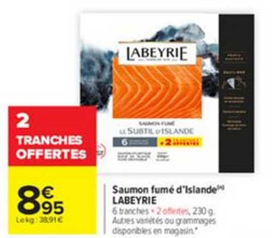 Saumon Fumé L'slande Labeyrie