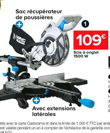 scie à onglet 1500 w avec extensions latérales