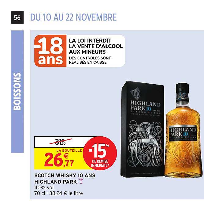 scotch whisky 10 ans highland park