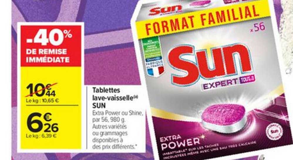 tablettes lave vaisselle sun -40% de remise immédiate