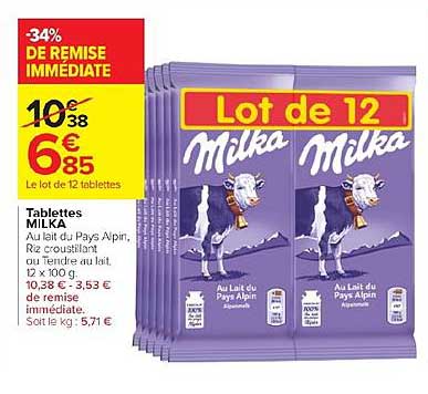 Tablettes Milka