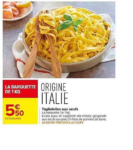 Tagliatelles Aux Oeufs