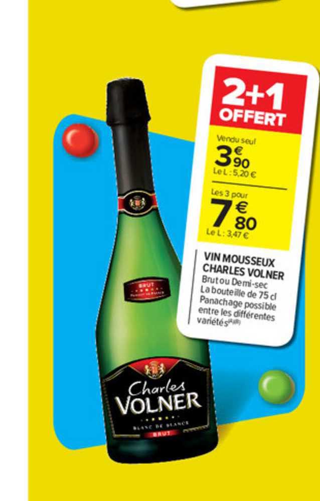Vin Mousseux Charles Volner 2+1 Offert