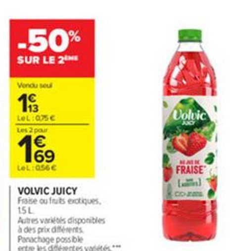 Volvic Juicy -50% Sur Le 2ème