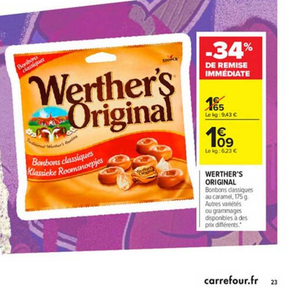 werther's original -34% de remise immédiate