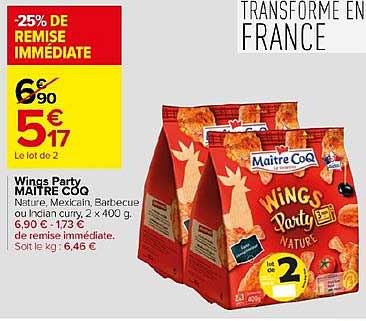 wing party maître coq