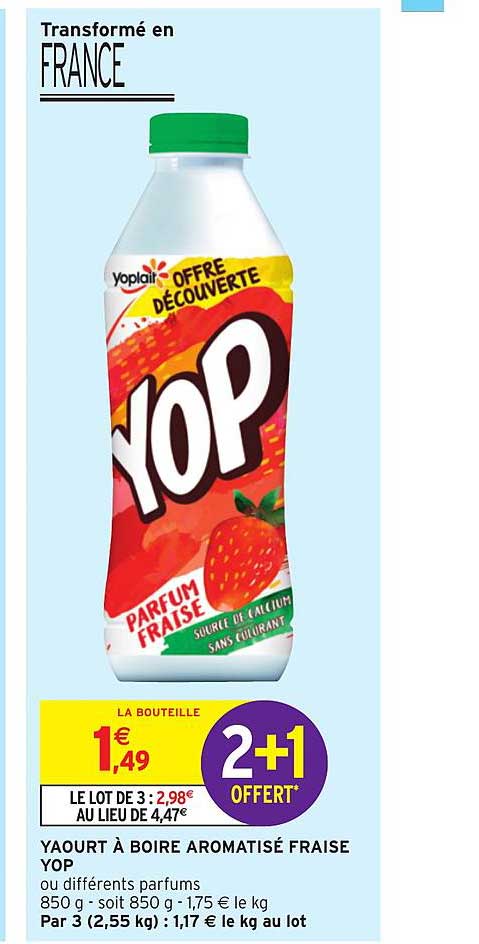 Yaourt à Boire Aromatisé Fraise Yop