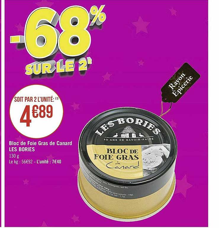 bloc de foie gras de canard les bories