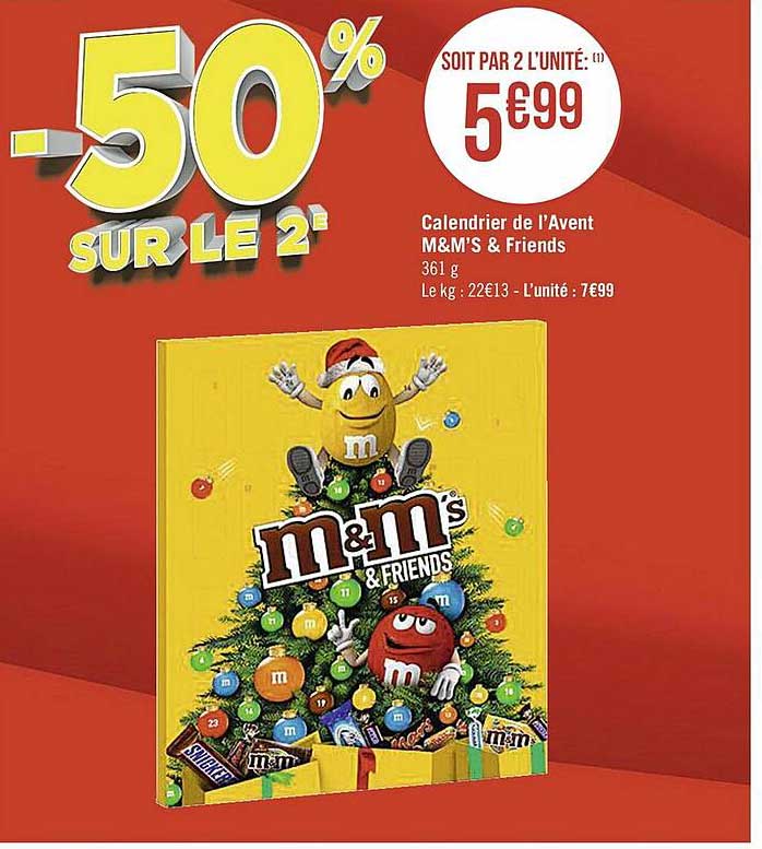 calendrier de l'avent m&m's & friends