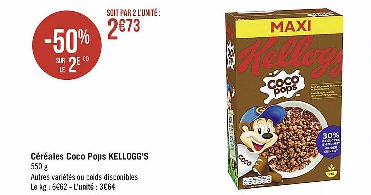 céréales coco pops kellogg's