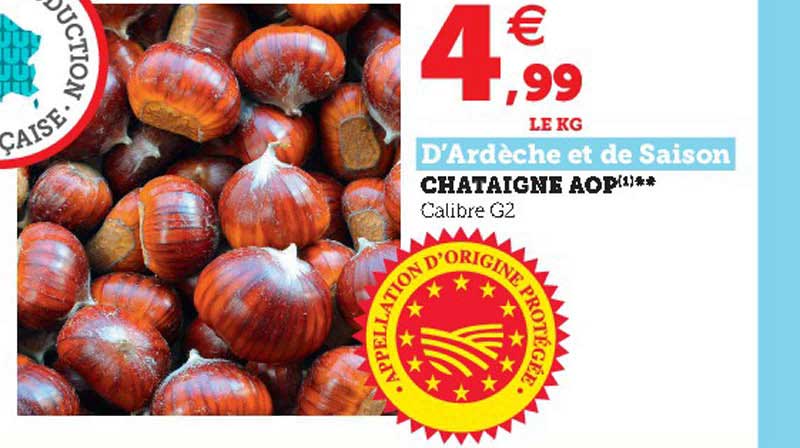 châtaigne aop d'ardèche et de saison
