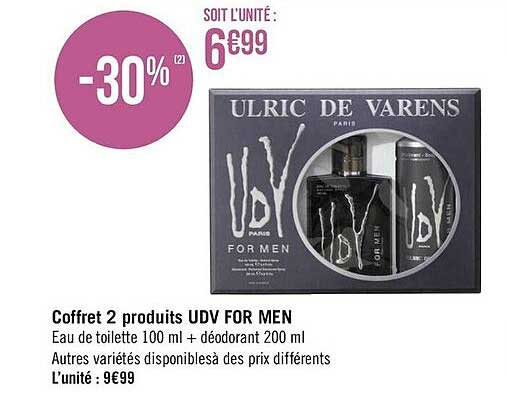 Coffret 2 Produits Udv For Men