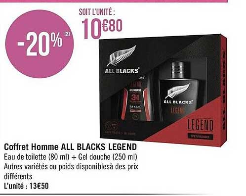 Coffret Homme All Blacks Legend