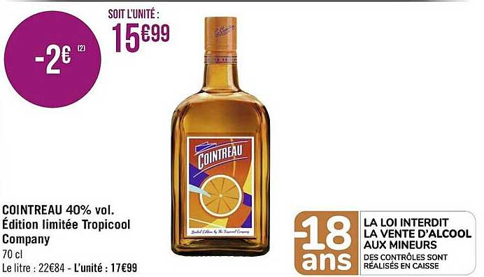 cointreau 40% vol. édition limitée tropicool company