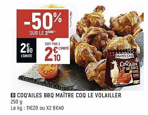 coq'ailes bbq maître coq le volailler