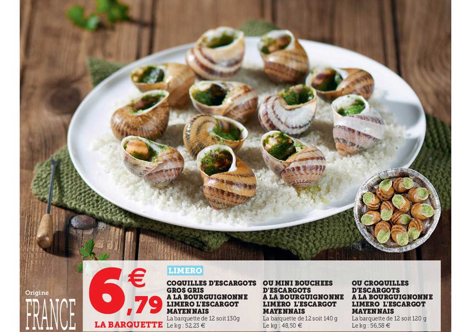 coquilles d'escargots gos gris à la bourguignonne limero l'escargot mayennais ou mini bouchées d'escargots, ou croquilles d'escargots