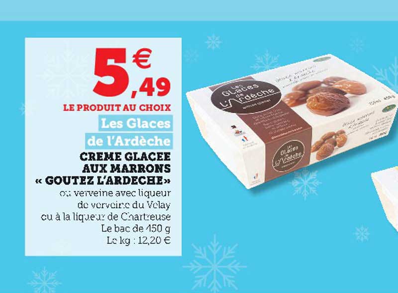 crème glacée aux marrons "goutez l'ardèche"