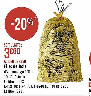 Filet De Bois D'allumage 20 L