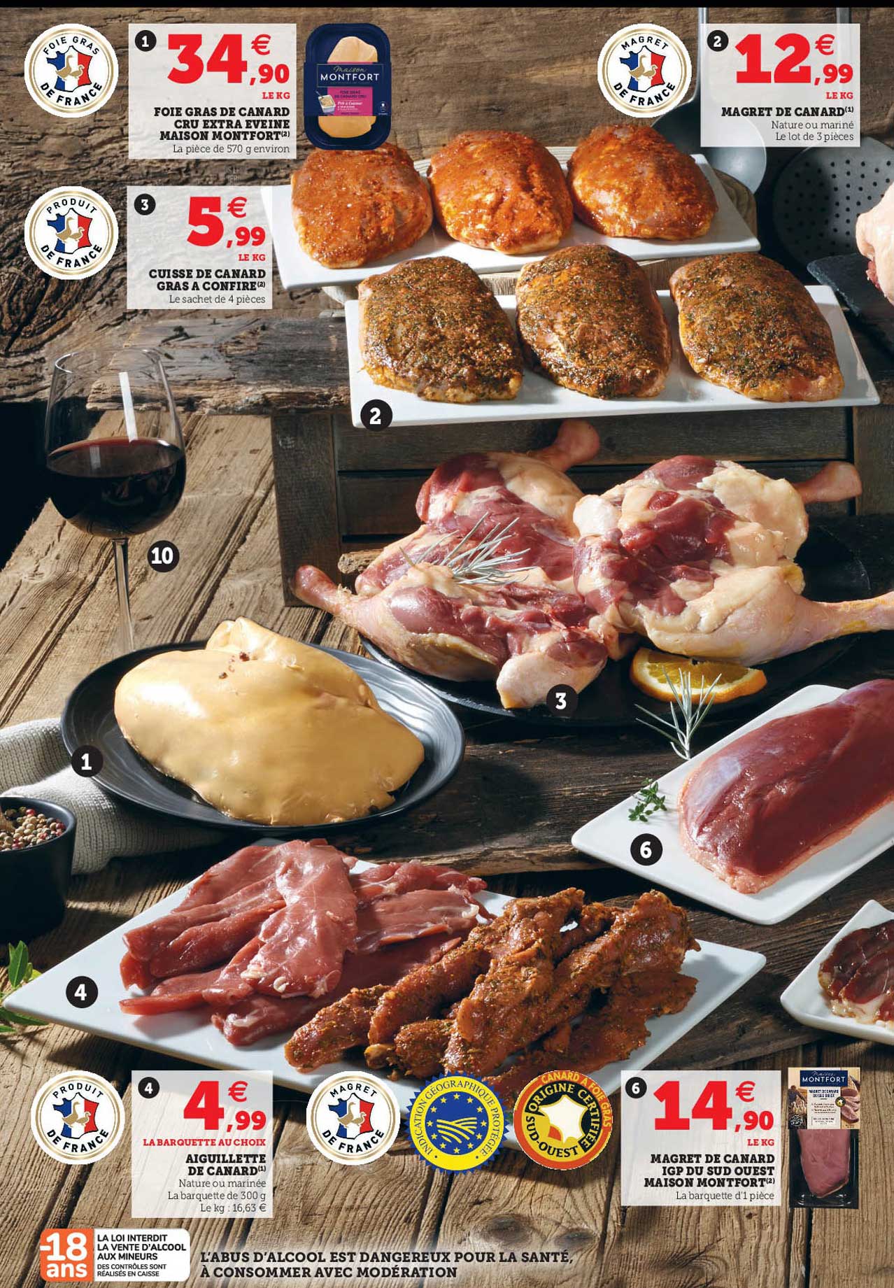 foie gras de canard maison montfort, magret de canard, cuisse de canard gras à confire, aiguillette de canard, magret de canard igp du sud ouest maison montfort