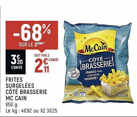 Frites Surgelées Côté Brasserie Mc Cain
