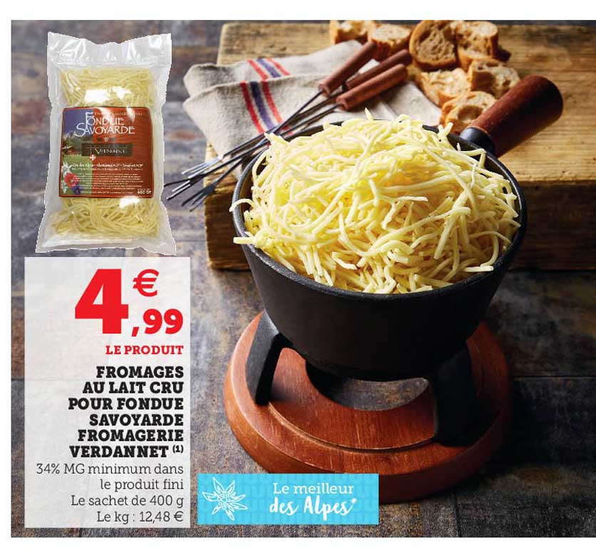 fromages au lait cru poru fondue savoyarde fromagerie verdannet