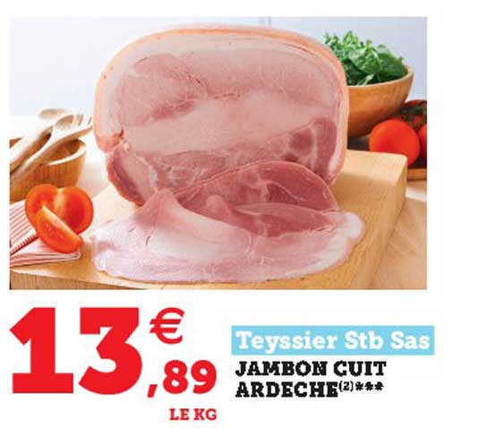 jambon cuit ardèche teyssier stb sas