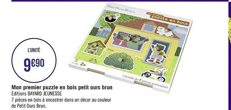 mon premier puzzle en bois petit ours brun