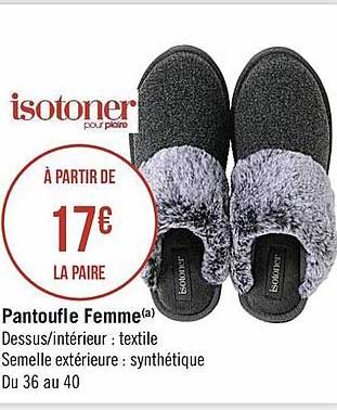 pantoufle femme isotoner