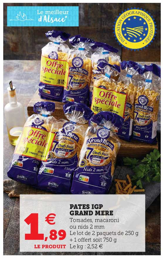pâtes igp grand mère
