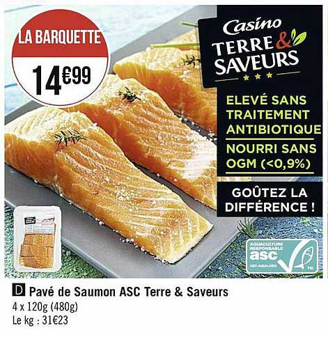 Pavé De Saumon Asc Terre & Saveurs