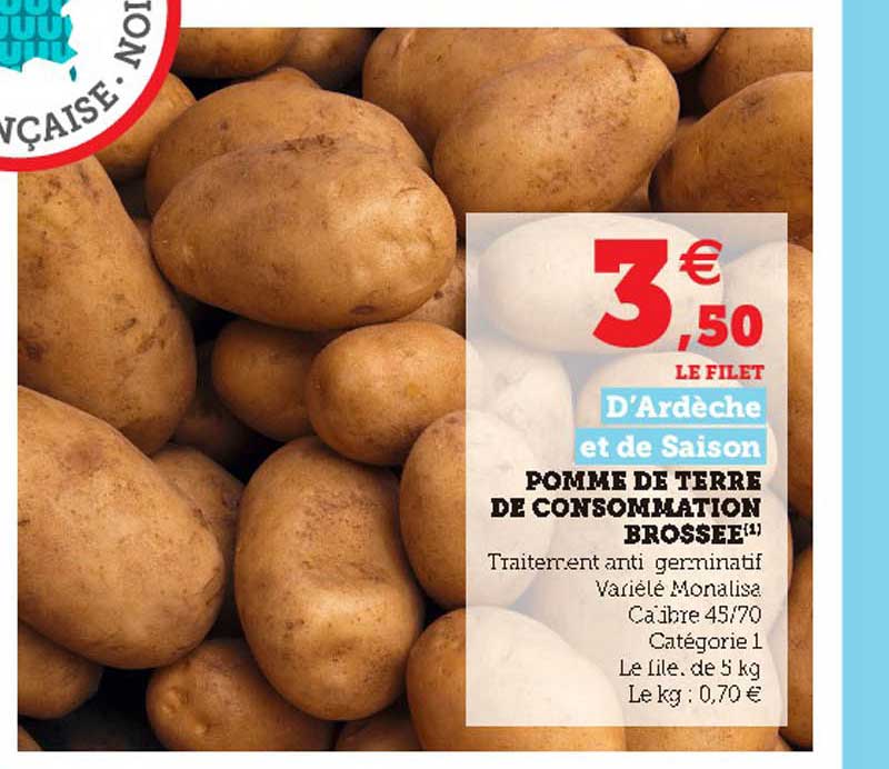 Pomme De Terre De Consommation Brossée