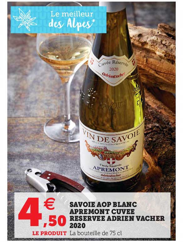 savoie aop blanc apremont cuvée resérvée adrien vacher 2020