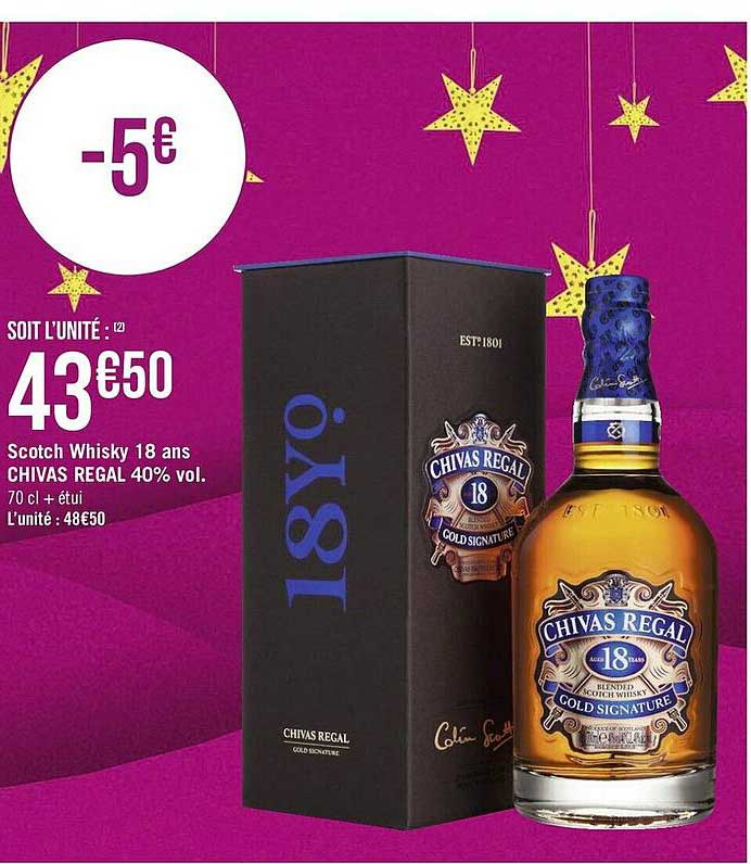 scotch whisky 18 ans chivas regal 40% vol.