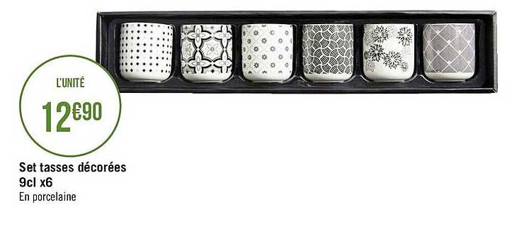 Set Tasses Décorées