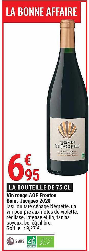 vin rouge aop broton saint-jacques 2020