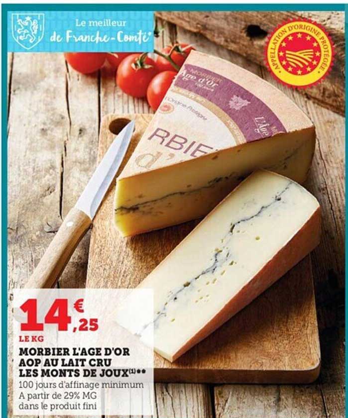 morbier l'âge d'or aop au lait cru les monts de joux