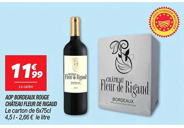 aop bordeaux rouge château fleur de rigaud