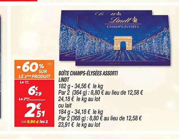 boîte champs-élysées assorti lindt